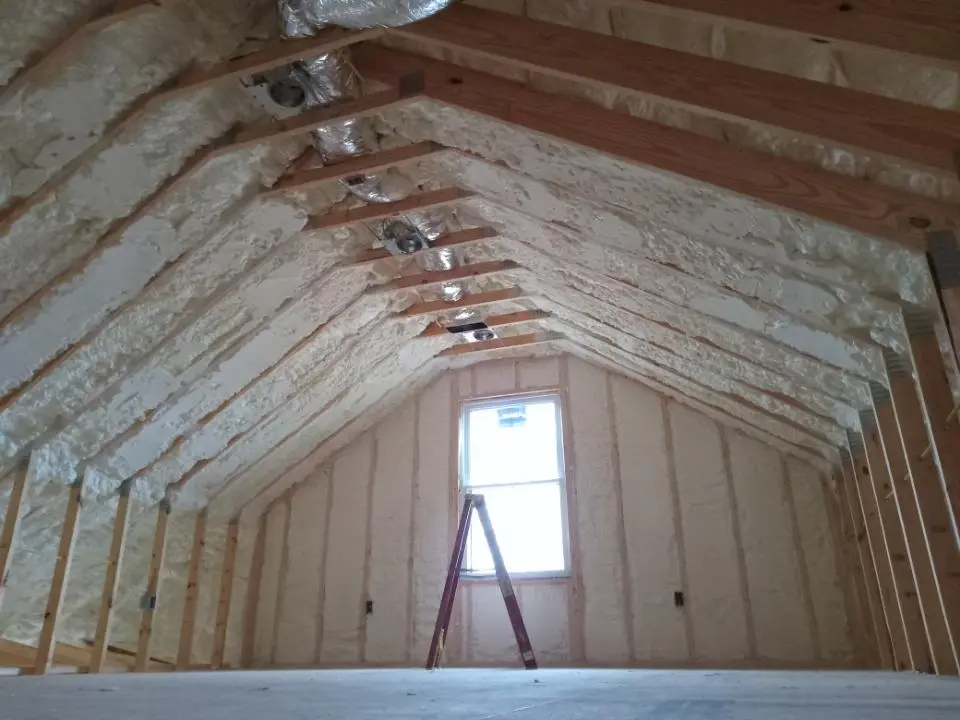 Spray foam roofing application for Crawl Space Insulation project in Palmetto Estates